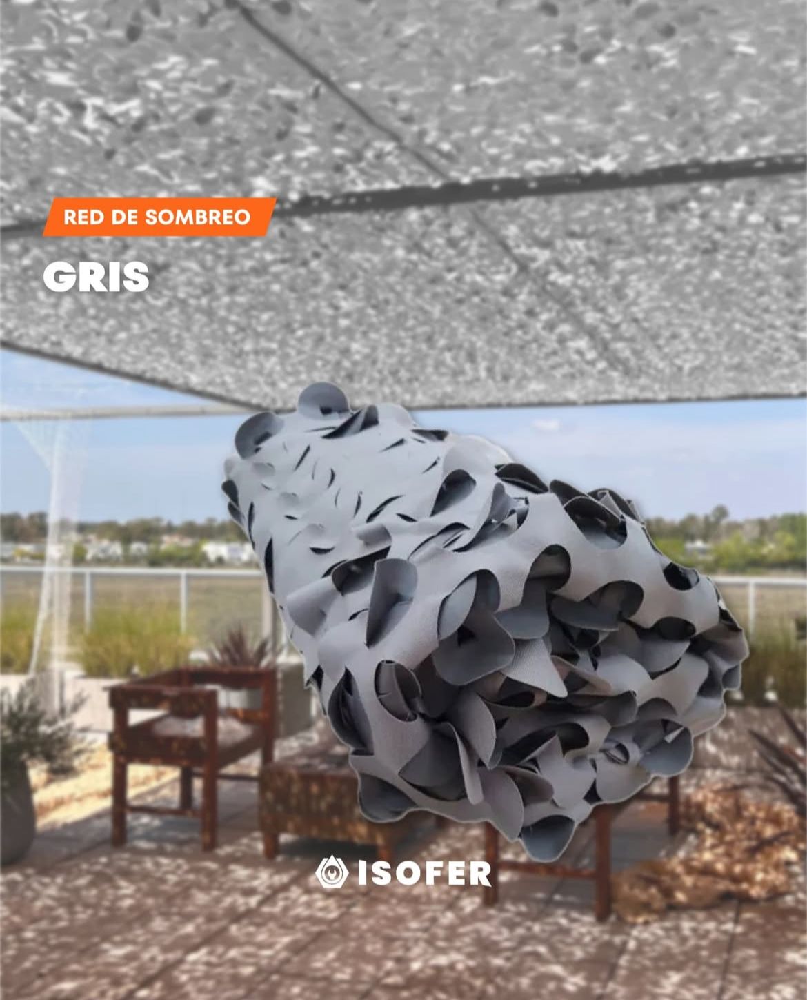 33751 TELA SOMBREO REFORZADA GRIS