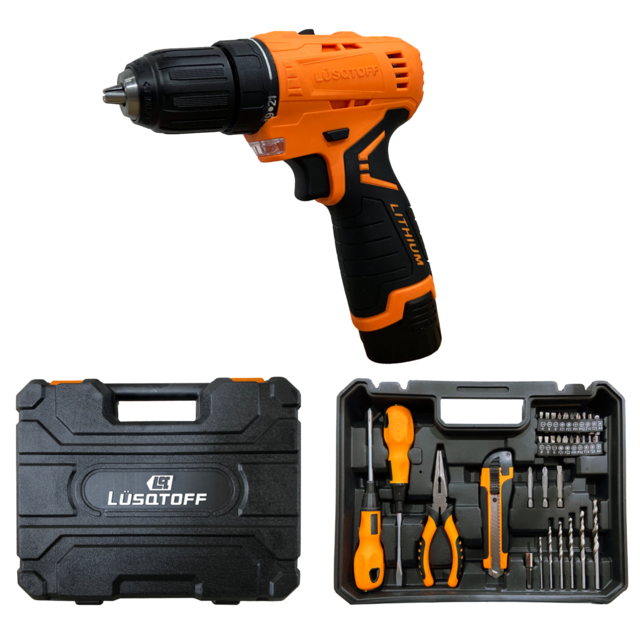 TALADRO ATORNILLADOR LUSQTOFF 12V TAL12-8A C/ACC