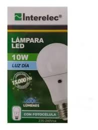 LAMPARA LED C/ FOTOCELULA INTERELEC