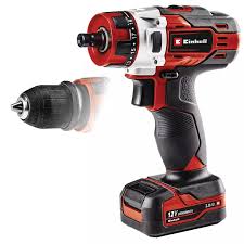 TALADRO INALAMBRICO PUNTA INTERCAMBIABLE + CARGADOR + BATERIA TE-CD 12/1