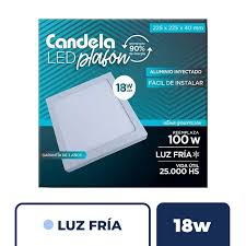 PLAFON LED 18 W LUZ FRIA CANDELA 218 X 218 X 25MM
